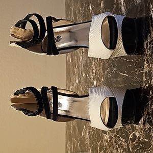 Charlotte Russe Tan and black heel Size 6.